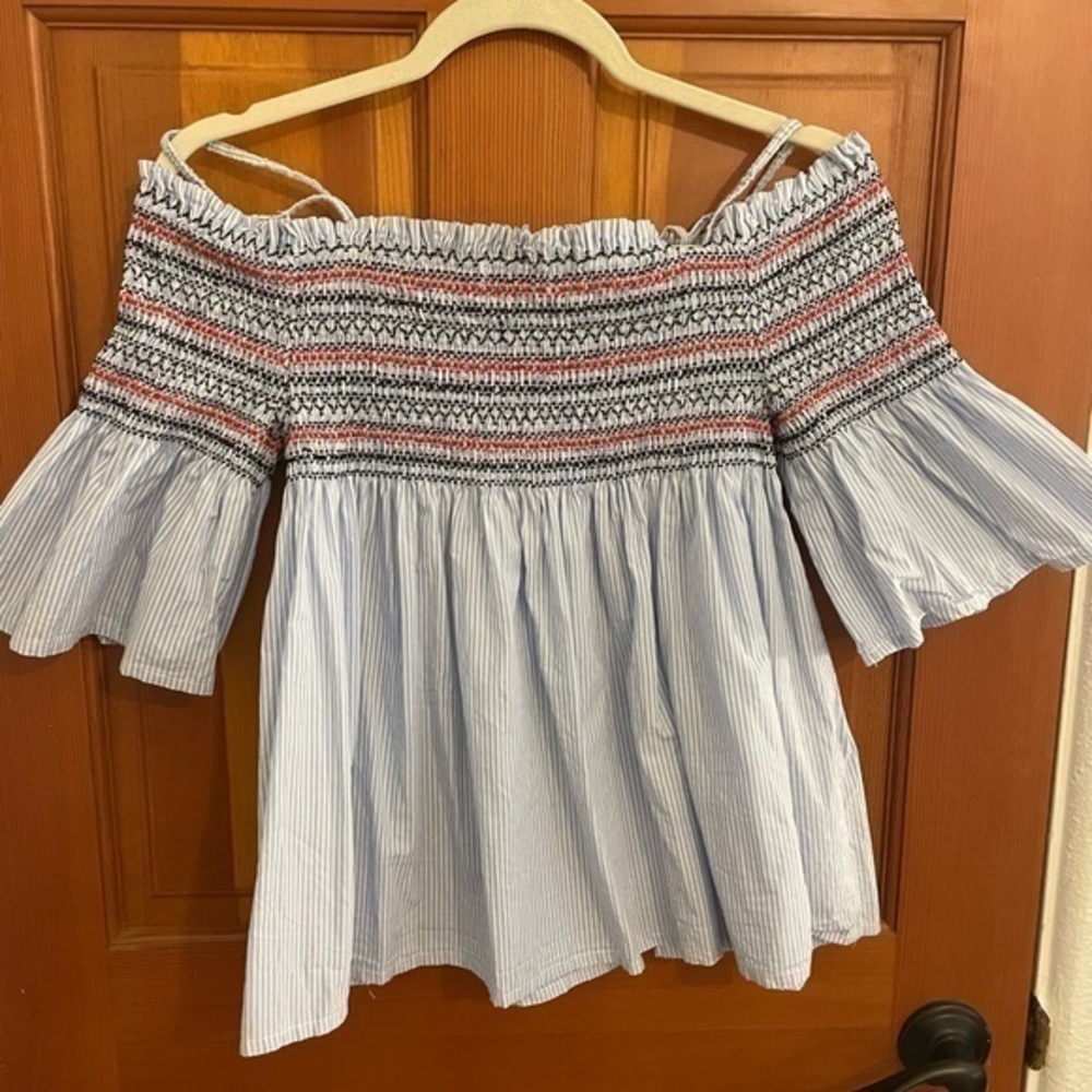 Neiman Marcus Endless Rose smocked top